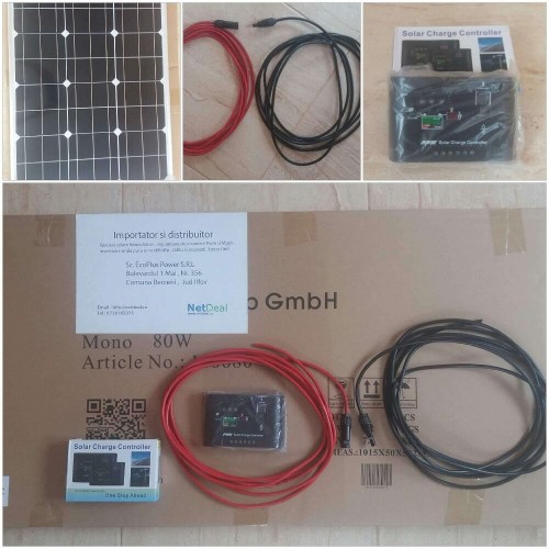 Kit fotovoltaic 80W 12v
